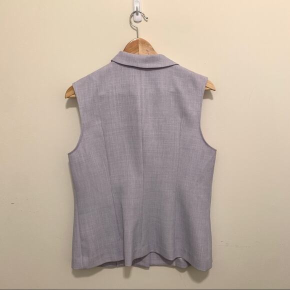 Vintage Button Down Tank Lavender Purple 90s Women's Lilac Sleeveless Top Medium - Picture 4 of 5